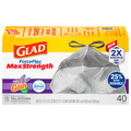 Glad ForceFlex MaxStrength Tall Kitchen Lavender Drawstring Bags 13 Gallon