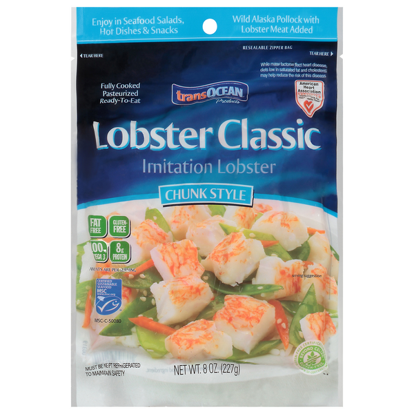 Save on transOcean Lobster Classic Imitation Lobster Meat Chunk Style