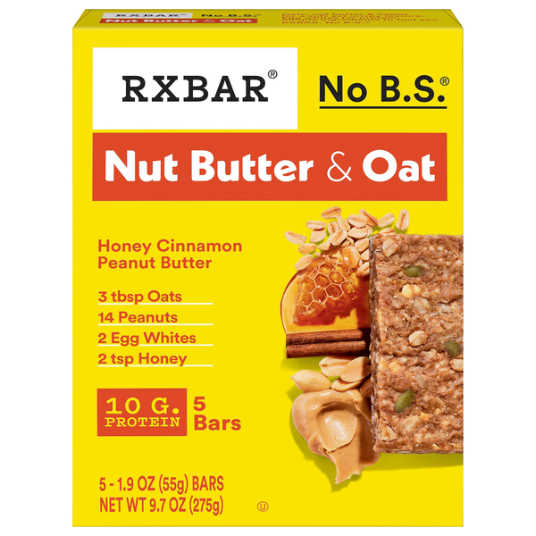 RXBAR Honey Cinnamon Peanut Butter Protein Bar - 5 ct