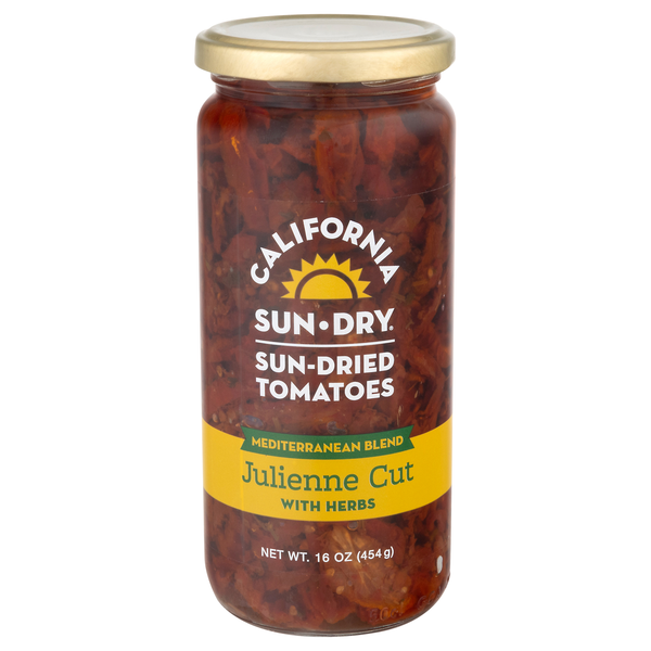 California Sun-Dry Julienne Cut Mediterranean Blend Tomatoes with Herbs