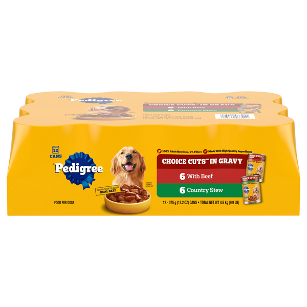 PEDIGREE Choice Cuts in Gravy Beef & Country Stew Wet Dog Food - 12 ct