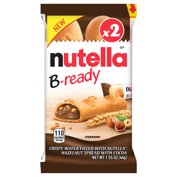 Nutella B-Ready Crispy Wafer Hazelnut Spread with Cocoa - 2 ct