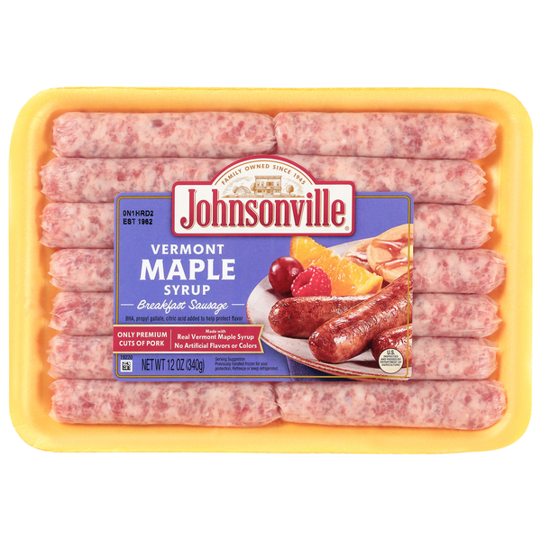 Johnsonville Vermont Maple Syrup Pork Breakfast Sausage Links - 14 ct