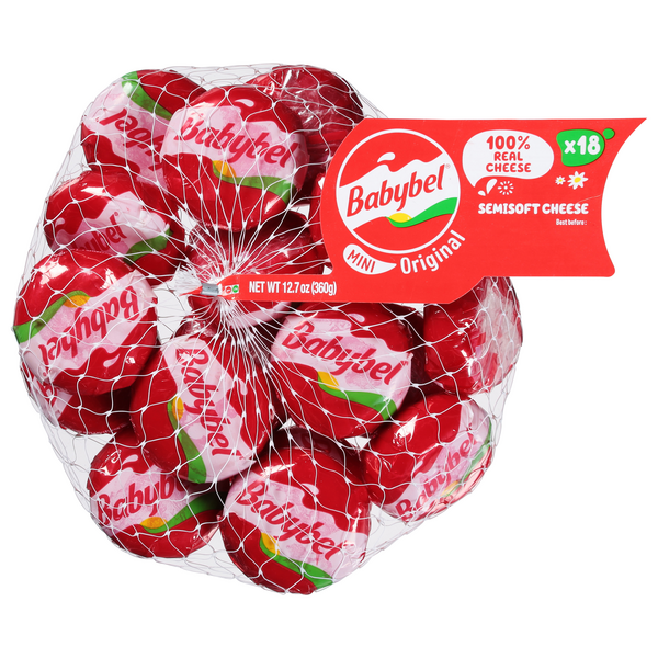 Babybel Mini Original Semi-Soft Snack Cheese - 18 ct