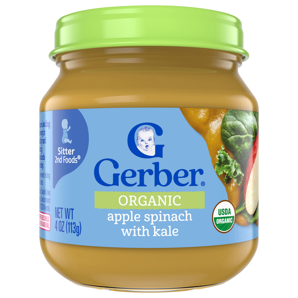 Gerber Organic 2nd Baby Food Apple Spinach with Kale