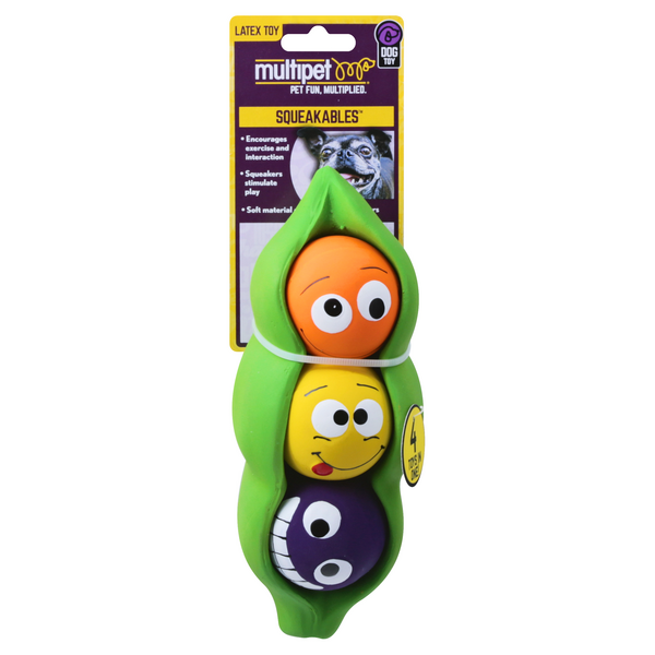 Multipet Squeakables Dog Toy Peas-in-a-Pod