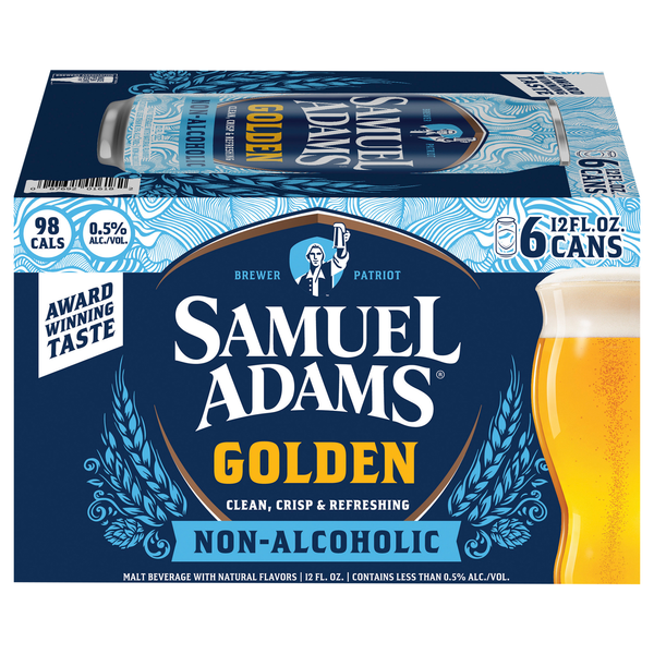 Samuel Adams Gold Rush Non-Alcoholic Golden Beer - 6 pk
