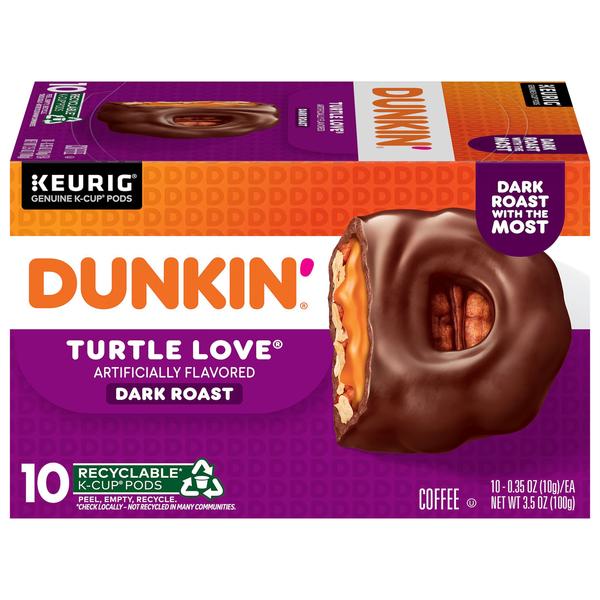 Dunkin' Turtle Love Flavored Dark Roast K-Cup Coffee Pods