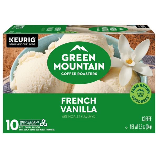 Green Mountain French Vanilla Flavored Light Roast K-Cup Coffee Pods