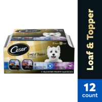 CESAR Loaf & Topper in Sauce Variety Pack Adult Wet Dog Food - 12 ct