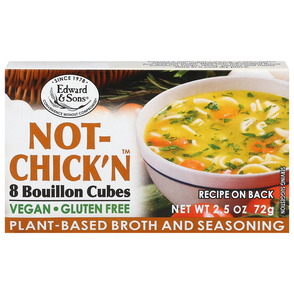 Edward & Sons Gluten Free Not-Chick'n Bouillon Cubes - 8 ct