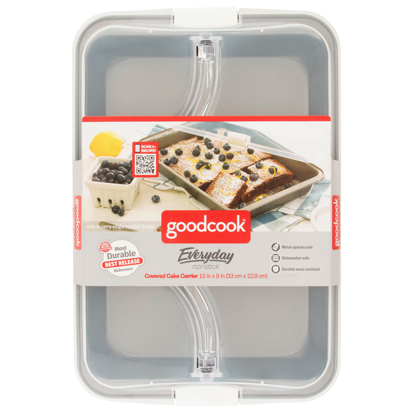 GoodCook Everyday Nonstick Covered Cake Carrier 13 x 9 Inch