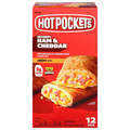 HOT POCKETS Hickory Ham & Cheddar Crispy Buttery Crust Sandwiches - 12 ct