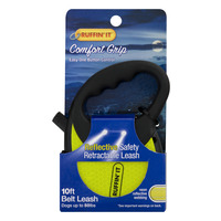 Ruffin' It Reflective Safety Retractable Dog Belt Leash Up to 50 lbs