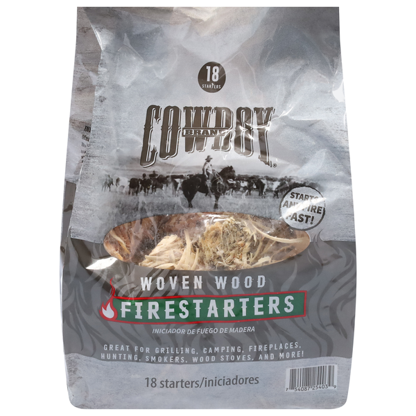 Cowboy Brand Woven Wood Firestarters