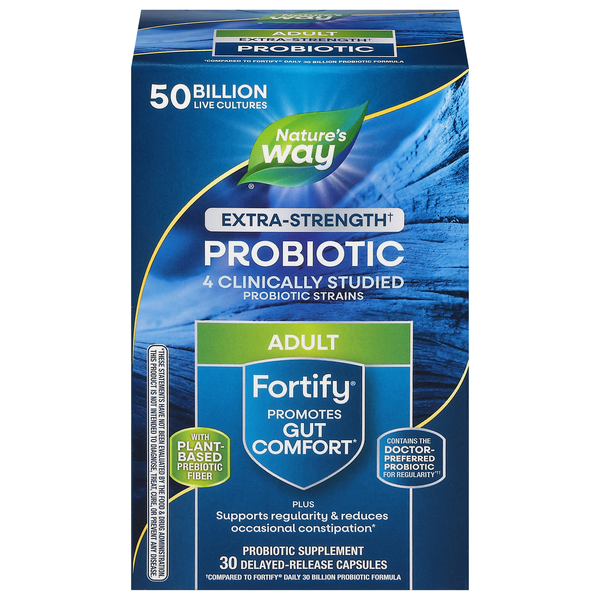 Nature's Way Fortify Daily Probiotic + Prebiotics Vegetarian Capsules
