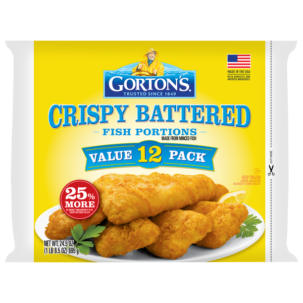 Gorton's Crispy Battered Fish Portions Value Pack - 12 ct Frozen
