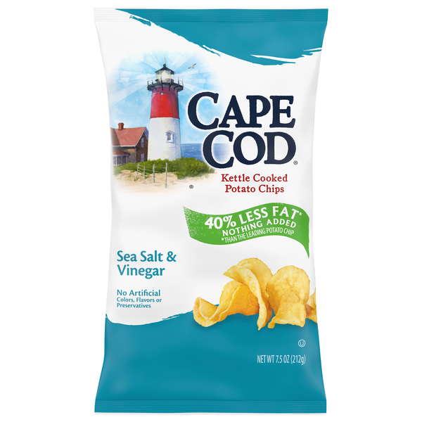 Cape Cod 40% Less Fat Sea Salt & Vinegar Kettle Cooked Potato Chips