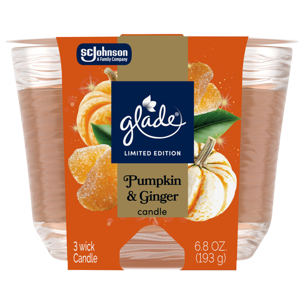 Glade Pumpkin & Ginger 3-Wick Air Freshener Candle
