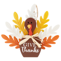 Smart Living Harvest Turkey Decor Give Thanks