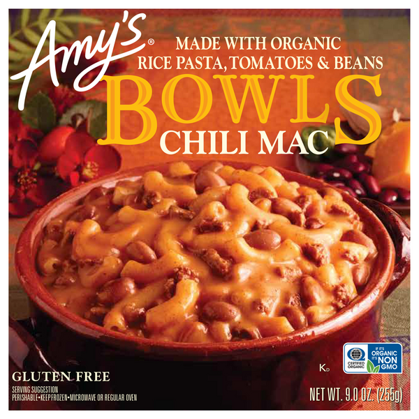 Amy's Bowls Organic Gluten Free Chili Mac Frozen Meal