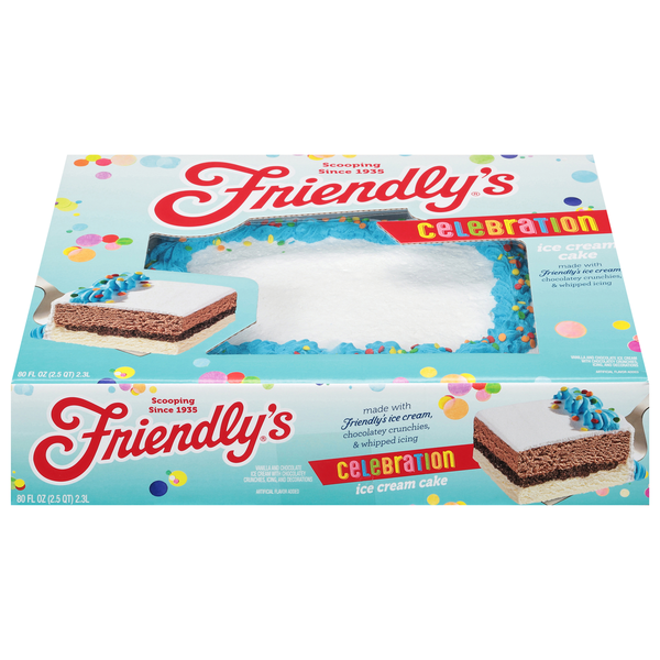 Friendly's Celebration Vanilla & Chocolate Ice Cream Cake Frozen