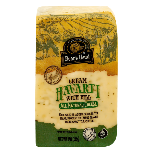 Boar's Head Natural Cream Havarti with Dill Cheese Block