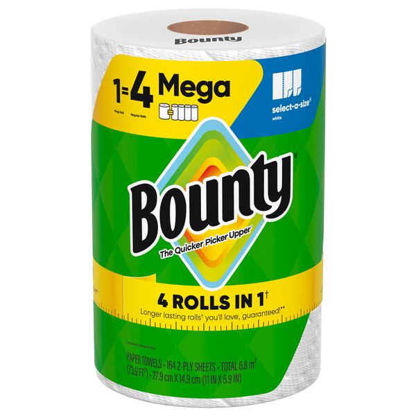 Bounty Select-A-Size White Mega Roll Paper Towels