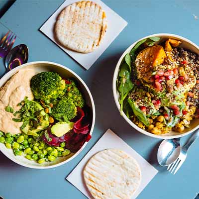 Two bowls of Spanish food