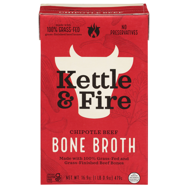 Kettle & Fire 100% Grass-Fed Gluten Free Chipotle Beef Bone Broth