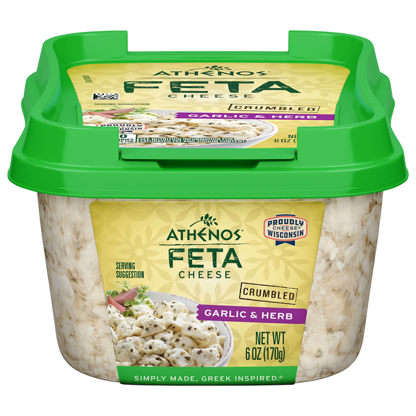Athenos Garlic & Herb Feta Cheese Crumbled