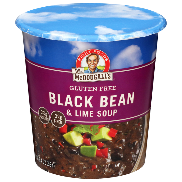Dr. McDougall's Gluten Free Vegan Black Bean & Lime Soup Cup