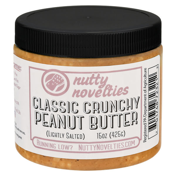 Nutty Novelties Lightly Salted Classic Crunchy Peanut Butter