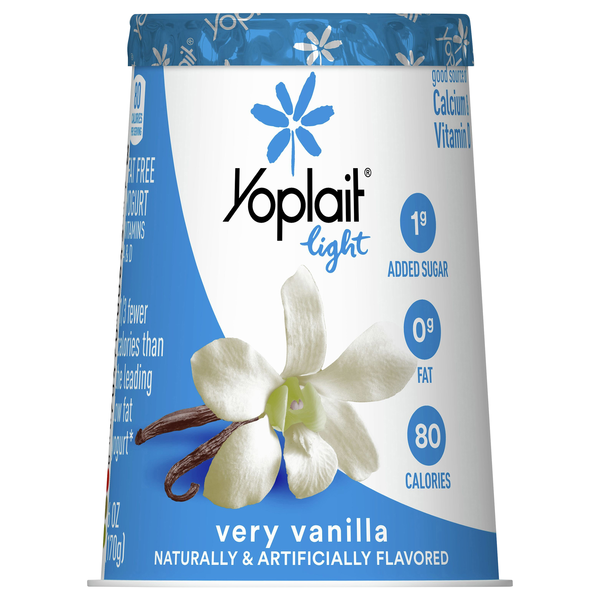 Yoplait Light Fat Free Very Vanilla Yogurt Cup
