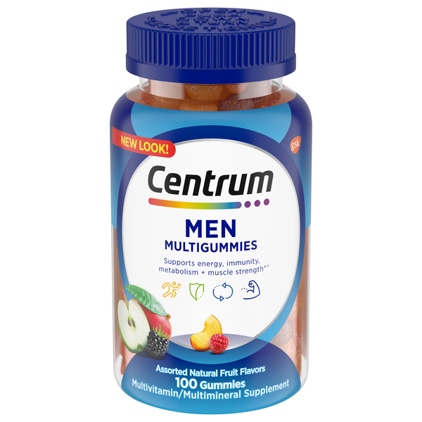 Centrum Men Multi Gummies Supplements Assorted Natural Fruit Flavors