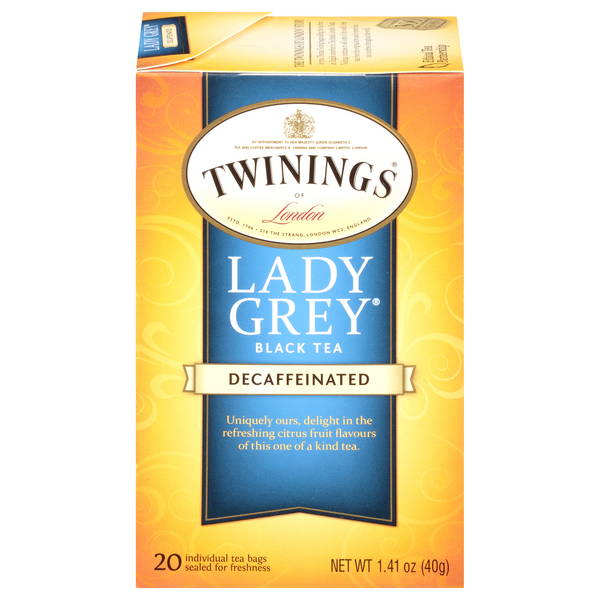 Save on Twinings of London Classics Lady Grey Black Tea Bags Decaffeinated Order Online Delivery