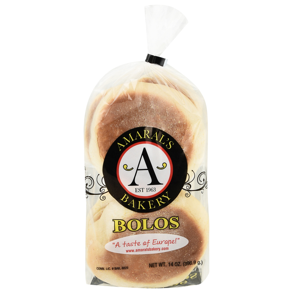 Amaral's Bakery Bolos - 6 ct