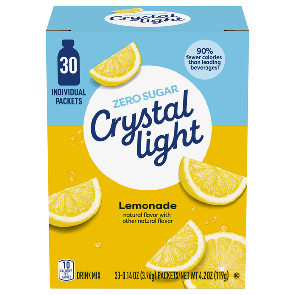 Crystal Light On The Go Packets Drink Mix Lemonade - 30 ct