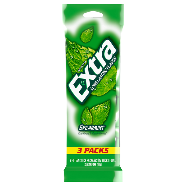 Extra Sugar Free Spearmint Gum - 3 pk