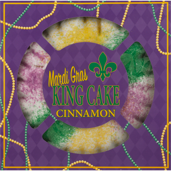 Mardi Gras Cinnamon King Cake