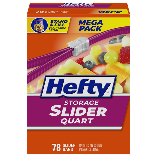 Hefty Slider Quart Storage Bags
