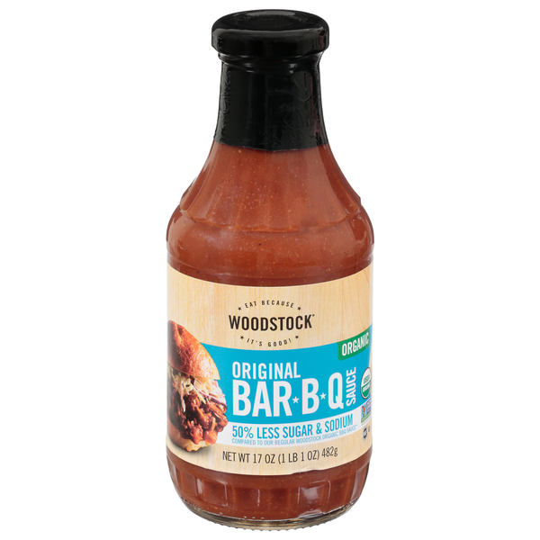 Woodstock Organic 50% Less Sugar & Sodium Original Bar-B-Q Sauce