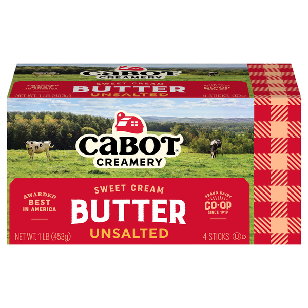 Cabot Sweet Cream Unsalted Butter Sticks - 4 ct