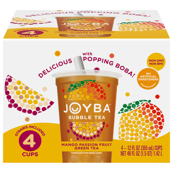 Joyba Mango Passion Fruit Green Bubble Tea - 4 pk