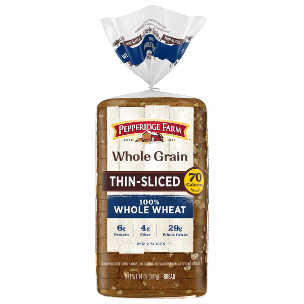 Pepperidge Farm Whole Grain Thin-Sliced 100% Whole Wheat Bread
