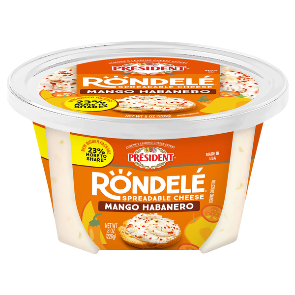 President Rondele Mango Habanero Spreadable Cheese