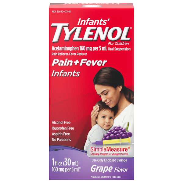 Tylenol Infants' Pain + Fever Grape Acetaminophen Oral Suspension