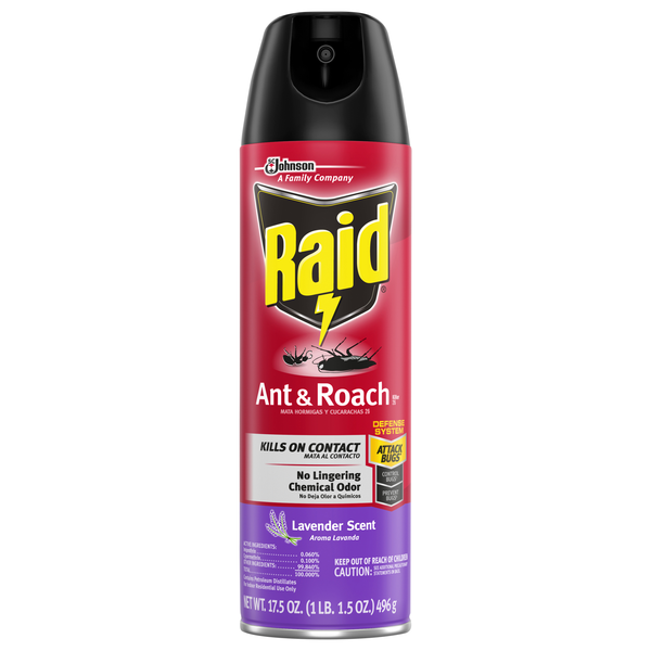 Raid Lavender Scent Ant & Roach Spray Aersol