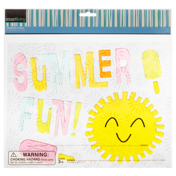 Smart Living Summer Window Clings Summer Fun Ages 3+