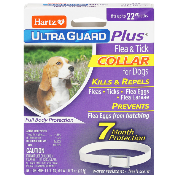 Hartz UltraGuard Plus Flea & Tick Collar for Dogs White Fresh Scent